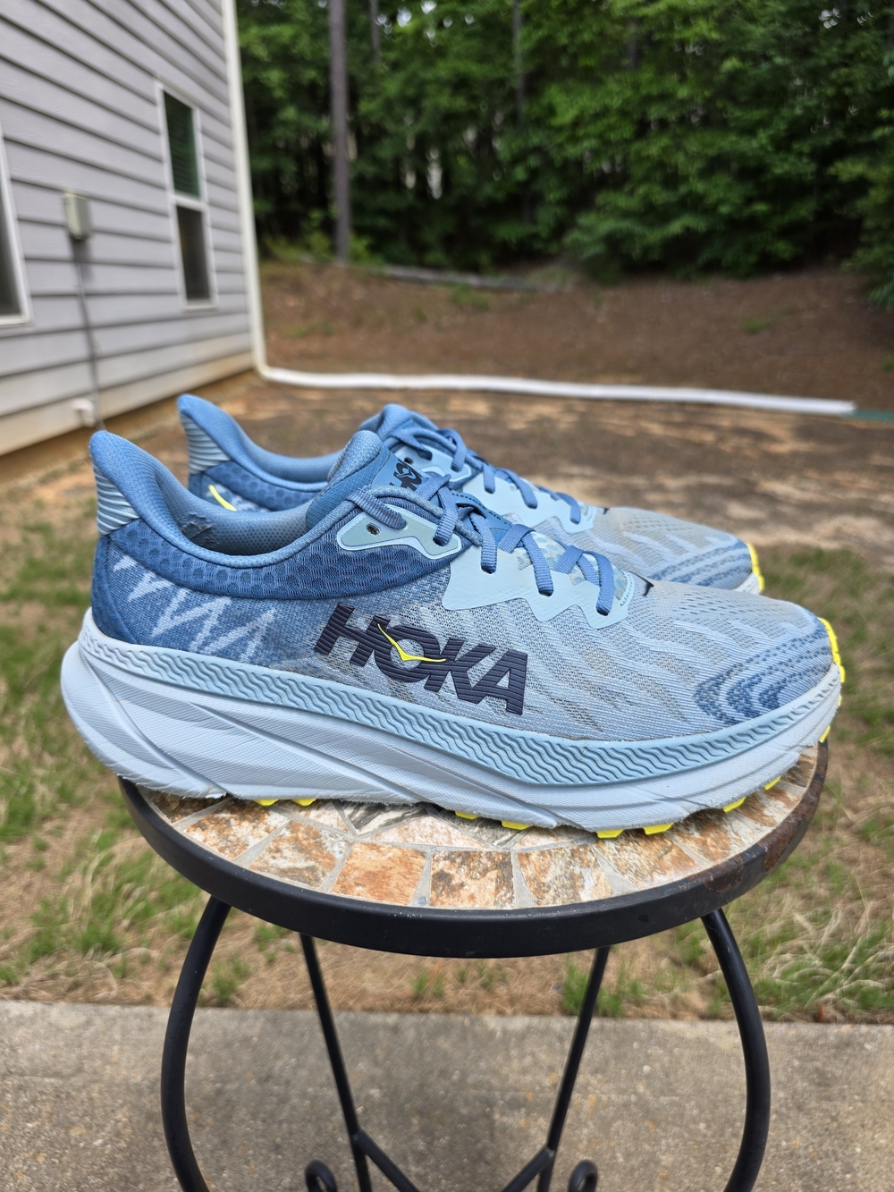 Hoka Challenger ATR 7 1134497 Stone Blue Running Shoes Sneakers Men's Sz 12.5 D